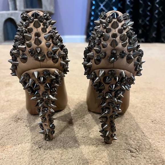 🚨3 for $15🚨 SAM EDELMAN spiky nude peep toe heels - Picture 5 of 7